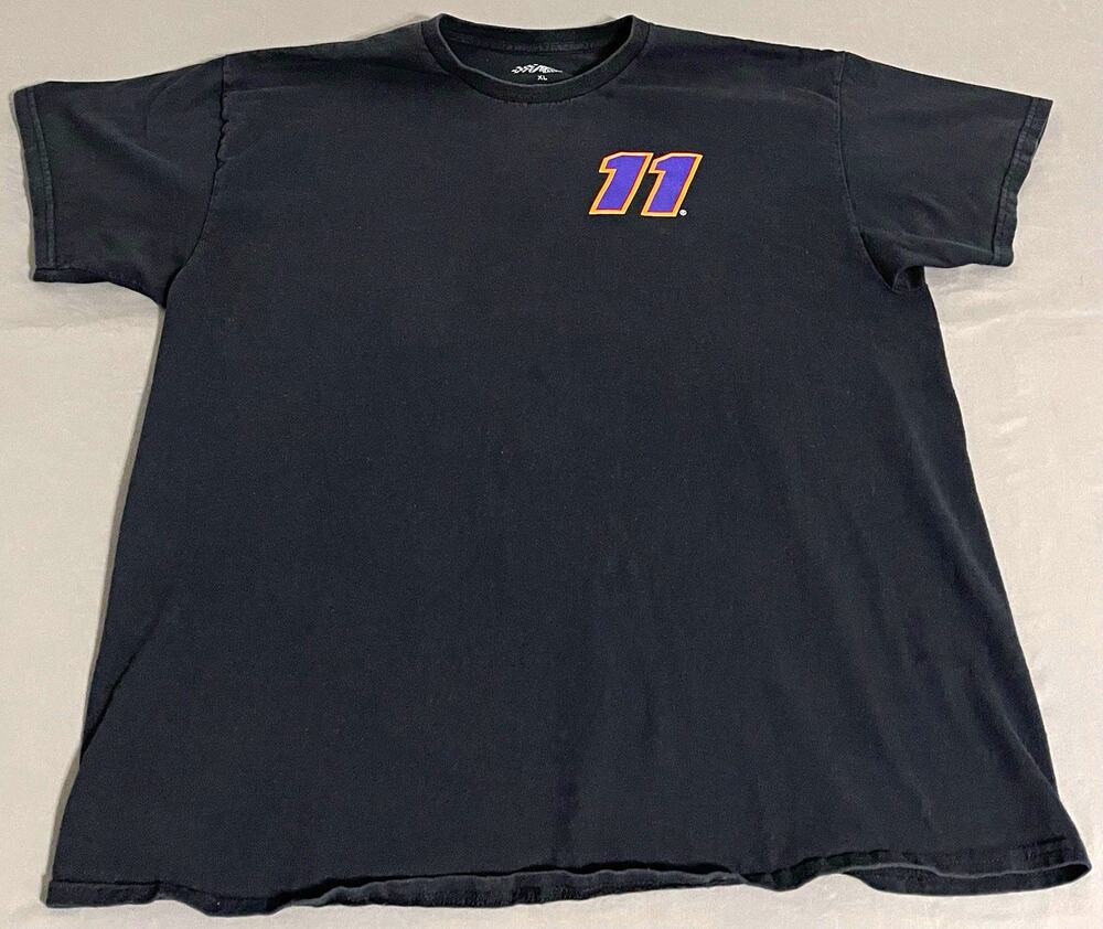 Denny Hamlin #11 T-Shirt Mens XL Black Joe Gibbs Racing NASCAR Flag 2022